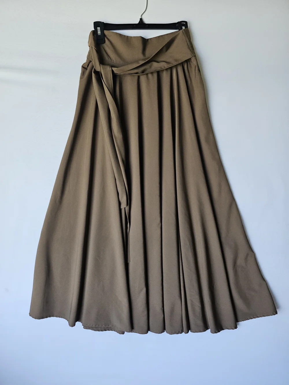 SHEIN Chic Coffee/Brown Maxi Skirt with Waist Tie - Size XL